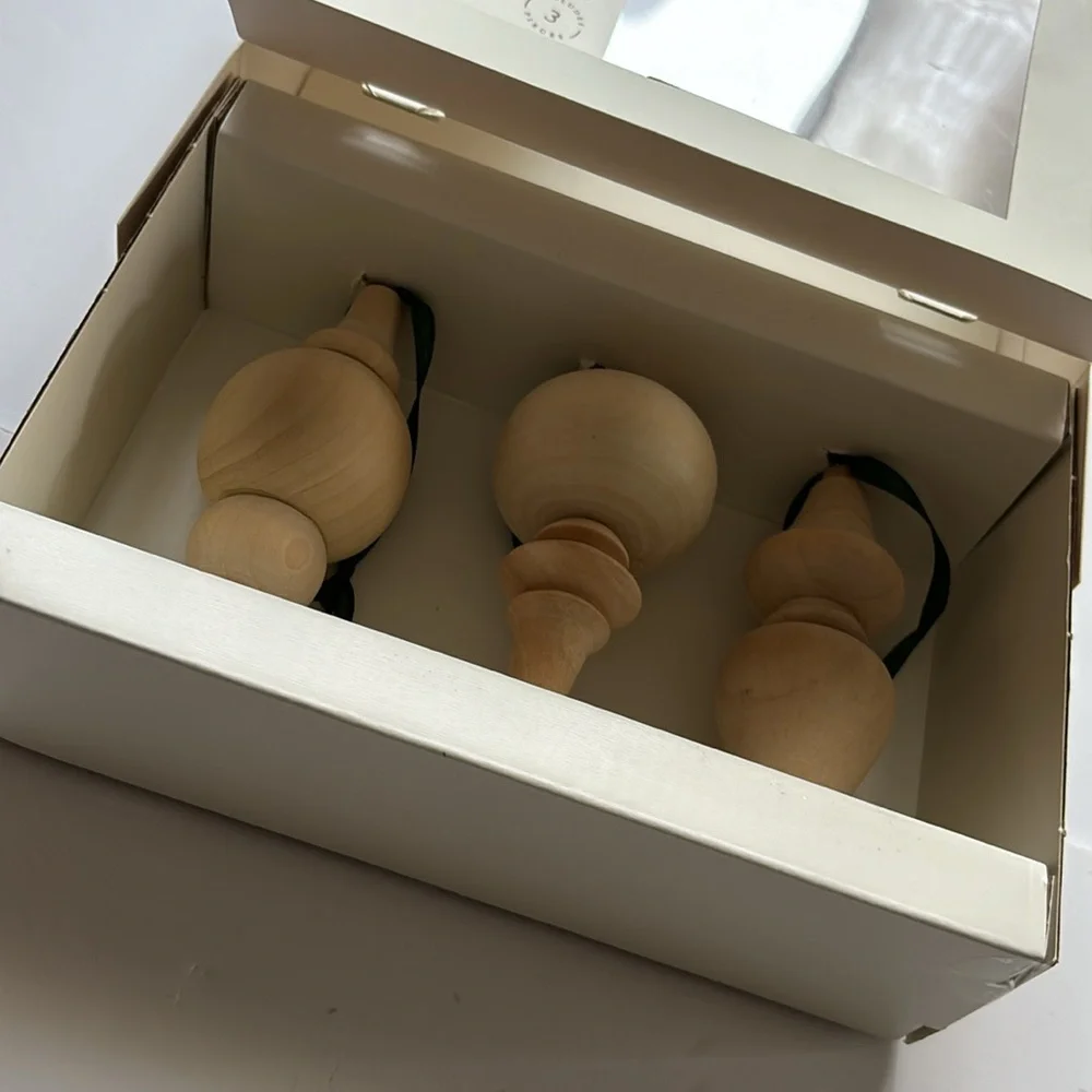 Hearth & Hand Wooden Spindle Ornament Set of 3